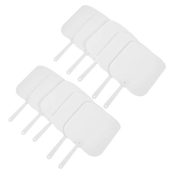 LEORX 10Pcs Church Fans Diy Sublimation Handheld Fan for White Pet Material 11In X 6.7In