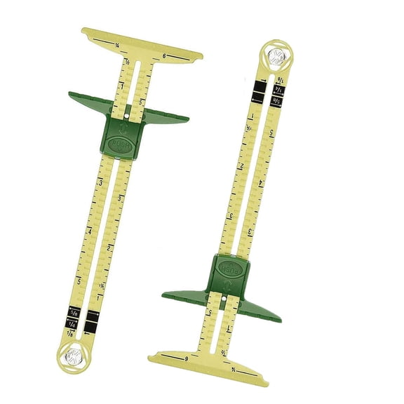 2PC Sewing Ruler Gauge Measuring Tool Plastic, for Knitting Quilting Crafting Sewing Hemming Measuring Beginner Supplies(Size A)