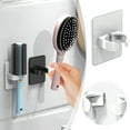 thumbnail image 1 of Organisateur de Rangement pour Pièces Intérieures et Salles de Bains – Support Mural pour Brosse à Cheveux et Étagère de Rangement avec Cintre Réglable Sans Perçage Matériau Abs Usage Intérieur, 1 of 7