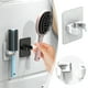 thumbnail image 2 of Soporte para cepillos de pelo Estante ajustable para cepillos de pelo para montar en la pared Estante para cepillos de pelo sin necesidad de taladrar Colgador para secador de pelo Adecuado para baños, 2 of 8
