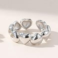 thumbnail image 2 of S925 Bague en Argent Sterling Petit Coeurs de Femmes avec Taille Réglable, 2 of 10