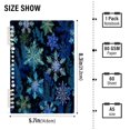 thumbnail image 3 of Wirebound Notebook Hardcover Spiral Notebooks Blue-purple Snowflakes, 60 Pages, 80 GSM, 5.7 x 8.3in, 3 of 7