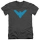 Batman Nightwing Symbole-S par S Adulte T-Shirt V-Cou & 44; Charbon de Bois - Moyen – image 1 sur 1