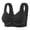 Black, variant on Womens Button Front Closure Bras Plus Size Wireless Push up Everyday Bra Full Coverage Padded Bras Midi Support T-Shirt Bralettes Green 46