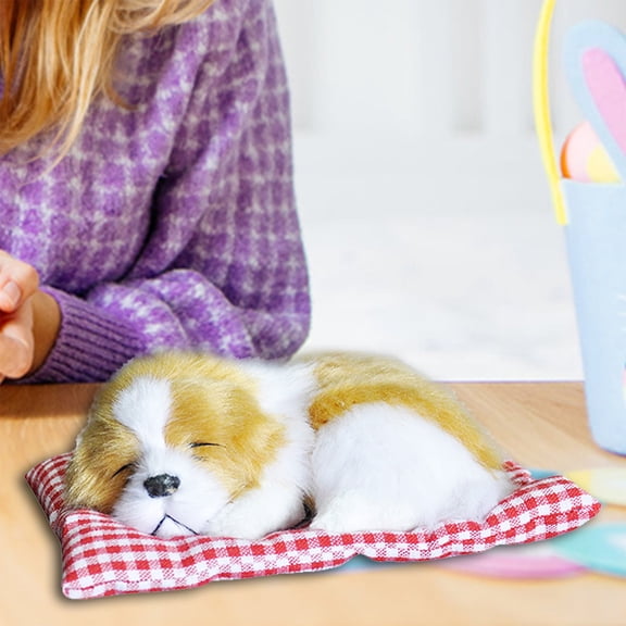 Adorable Toy Set Featuring Sleeping Dog and Playful Kitty Doll with Interactive Meow Sounds for Children Boys Girls