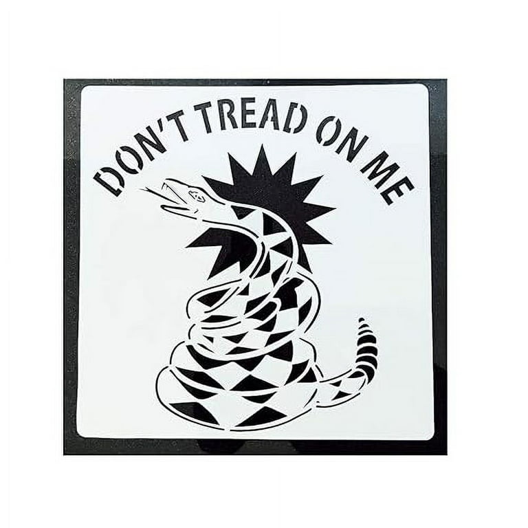 PatriotPro Military Stencil Kit - Premium US Flag Design for Wood, Fabric, Walls & Airbrushing - Durable & Reusable Mylar Template - Official US Military Logo - Inspiring dont-tread-on-me-stencil
