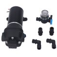 thumbnail image 1 of High Pressure Water Pump Miniature RV Pneumatic Diaphragm Supercharger Self Priming Pump 24V 4.5GPM, 1 of 5