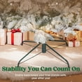thumbnail image 3 of 7.5 ft Artificial Frosted Christmas Tree with Realistic Branches, Wide Full Spruce Holiday Décor, Hinged Xmas Tree, Easy Assembly, 3 of 11