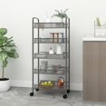 thumbnail image 1 of vidaXL 5-Tier Kitchen Trolley Grey 46x26x105 cm Iron, 1 of 4