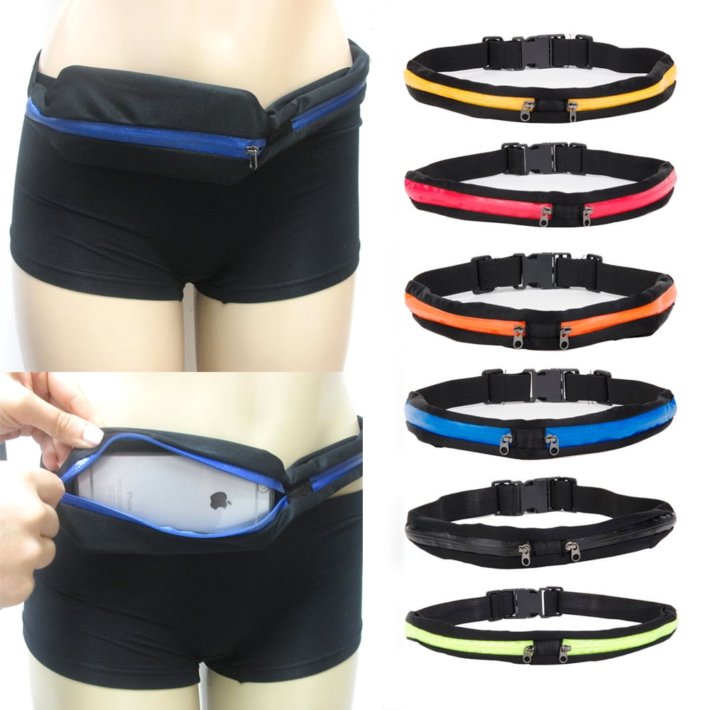 Belly Leather Waist Bag Fitness Running Jogging Cycling Belt Pouch Fanny bag US 