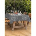 thumbnail image 3 of Outdoor Table Cloth with Umbrella Hole and Zipper, Grey Dandelion Waterproof Rectangle Tablecloth 60"x102", Abstract Art Simple Floral Washable Table Cover for Outside Party Patio Picnic, 3 of 8