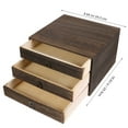Homemaxs Desk Drawer Box Wooden Organizers Organizer Drawers Wood Rustic Stackable Unit Desktop