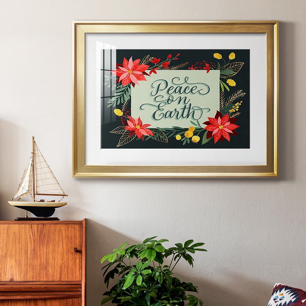 Bright Christmas Night II Premium Framed Print - Ready to Hang
