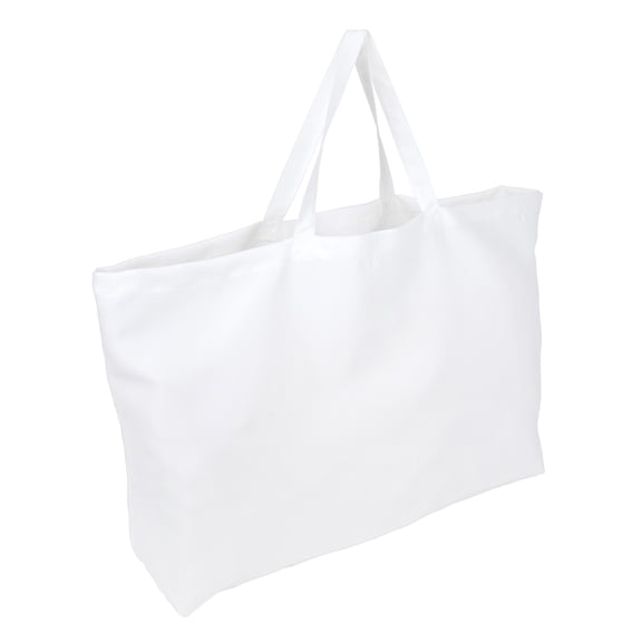 22" Unfinished Sublimation Tote by Make Market – White Polyester - Reusable & Customizable - Sublimation-Ready for DIY Designs - 12 Pack