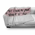 thumbnail image 3 of Lifestyle Soft Flannel Fleece Throw Blanket, Do Not Be Afraid to Fail Be Afraid Not to Try Words Art Print, Cozy Plush for Indoor and Outdoor Use, 50" x 70", Baby Pink Black, by Ambesonne, 3 of 6