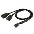 thumbnail image 2 of CY 10 Pin Motherboard Female Header to Dual USB 2.0 Female Adapter Cable 50cm, 2 of 7