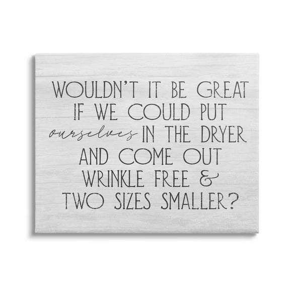 Stupell Industries Humorous Laundry Phrase Grainy Pattern Text Sign Graphic Art Gallery Wrapped Canvas Print Wall Art, Design by Daphne Polselli