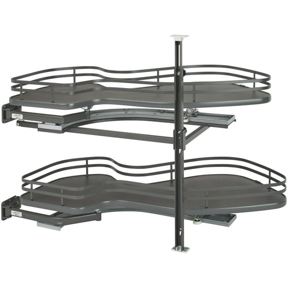 Rev-A-Shelf 24.5 Inch 2-Shelf Cabinet Storage Organizer, Orion Gray