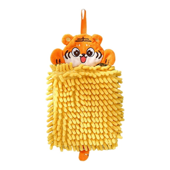 Mightlink Hand Hanging Towel Cartoon Hangable Thickened Water Absorption Chenille Household Kitchen Handball Towels for Kitchen