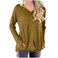 thumbnail image 1 of EQWLJWE T-Shirts Oversize pour Femmes Décontracté Automne Basique Col Rond Manches Longues Raglan Sweat-Shirts Pull-Over avec Poche T-Shirts Amusants pour Femmes 2023, 1 of 5