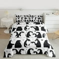 thumbnail image 2 of Manfei Cartoon Penguin 3-Piece Full Size Comforter Sets for Kids Teens,Love Heart Print Bedding Comforter Set,Merry Christmas Lightweight Bedding Sets,Breathable Home Decor,Reversible, 2 of 8