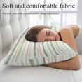 thumbnail image 5 of Green Pink Stripes Pillow Covers Queen, Gradient Geometric Smear Art Paint Soft Brushed Microfiber Breathable Throw Pillow Covers, Pillowcase with Zipper for Couch Sofa Bedroom Living Room 20"x30", 5 of 9