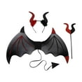 thumbnail image 2 of Fiudx Ofertas Relámpago Conjunto De Disfraz De Diablo De Halloween, Horquilla Del Diablo Y Diadema De Cuerno Del Diablo, Fiesta Para Niños, Fiesta De Disfraces De Halloween, 2 of 6