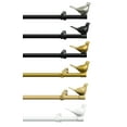 thumbnail image 5 of MERIVILLE 3/4" Diameter Farmhouse Single Window Treatment Curtain Rod, Gold Bird Finials, 28"-48", Black Rod, 5 of 5
