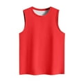 thumbnail image 3 of Homenesgenics Tank Tops for Women Plus Size Women's Summer Casual Fashion Solid Color Loose Round Neck Sleeveless Red L, 3 of 3