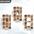 thumbnail image 7 of Yayeee Duplex Wall Plate 1-Gang 4.5"x2.7" Home Receptacle Light Switch Decorative Outlet Cover, Brown Cakes, 7 of 7