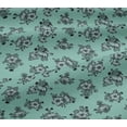 thumbnail image 5 of oneOone Viscose Jersey Aquamarine Fabric Leaves & Floral Artistic Craft Projects Decor Fabric Printed By The Yard 60 Inch Wide, 5 of 5
