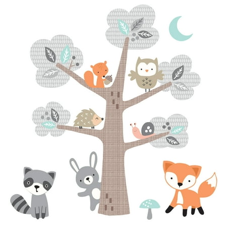 UPC: 0084122008984 | Bedtime Originals Woodland Friends Forest Animals with Tree Wall Decals
