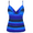 Blue&black, variant on Hilor Women Tankini Top Shirred Ruffled Swimsuits V Neck Bathing Suit Tops