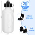 thumbnail image 2 of Botella Ziliny, 72 unidades, 600 ml, reutilizable, a prueba de fugas, deportiva, 2 of 6