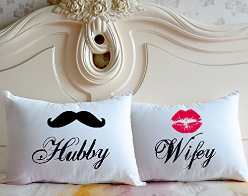 hubby wifey pillow covers