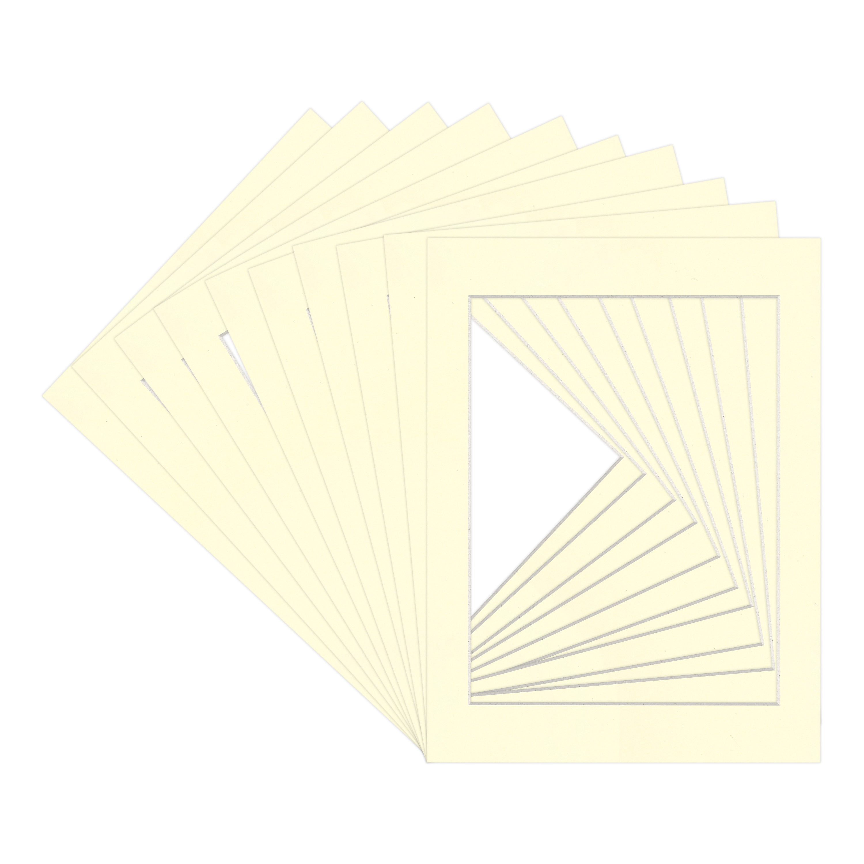 Off White Picture Frame Mat for 18x24 Frames - Fits 15x20 Photos - 10 Mats