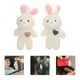 thumbnail image 3 of WORGEOUS 2 llaveros de muñeco de peluche con diseño de conejito rubor, animal de peluche suave para niños, bolsa colgante, mochila, decoración para el hogar, escuela, viajes y regalos de fiesta, 3 of 9