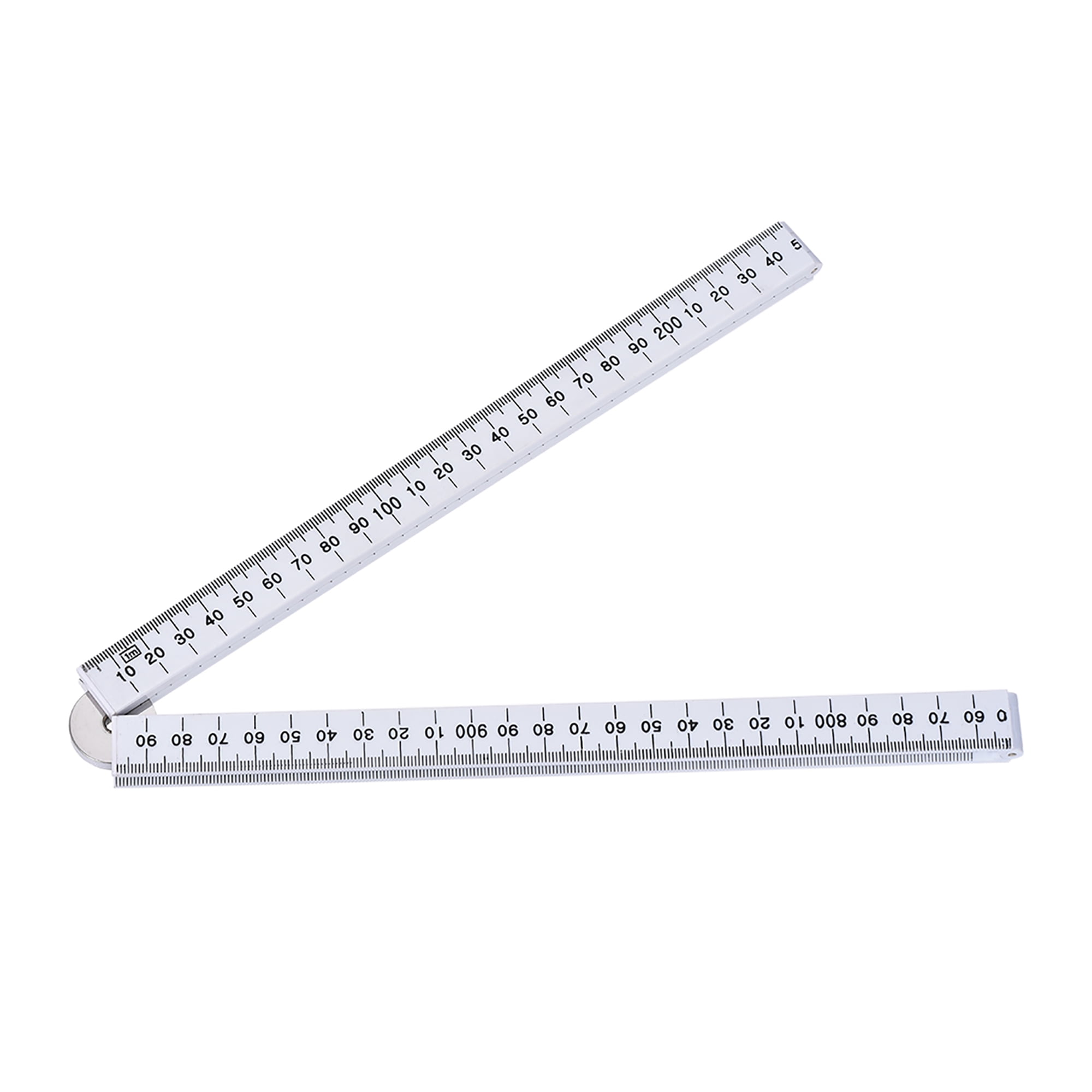 Folding Ruler 100cm 4 Fold Measuring Tool ABS for Woodworking Engineer White