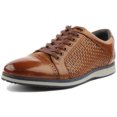 thumbnail image 6 of JUSTINREESS Paddy Men's Lace Up Leather Casual Shoes In Brown Size 8, 6 of 6