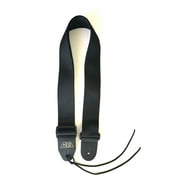 Guitar Strap Black Nylon Fits All Acoustics Electrics and Bass Made In USA by Guitar Works, Inc