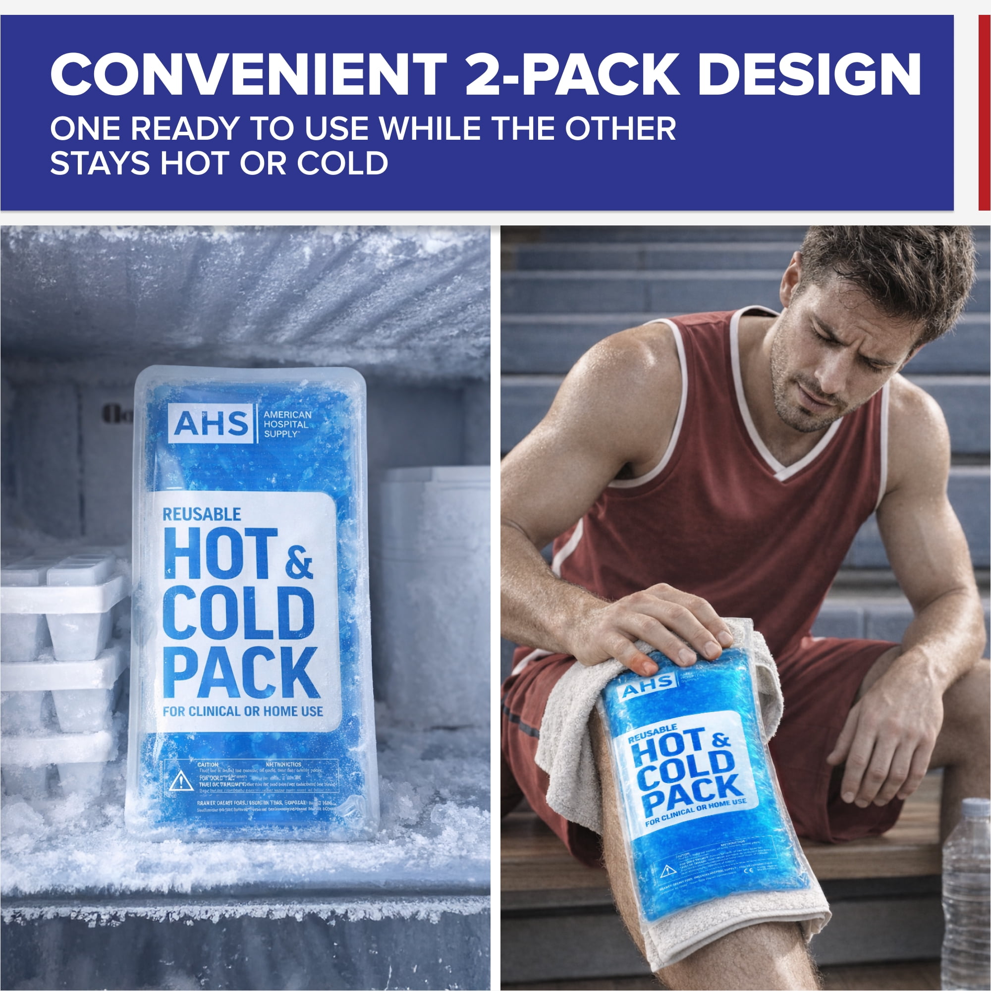 American Hospital Supply | Reusable Hot and Cold Pack | Case of 12 Pairs (24 Each)