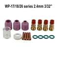 thumbnail image 2 of Chendee 18Pcs Tig For Stubby Gas Lens Ceramic Nozzle +Heat Cup Kit Wp17/18/26 2.4Mm 3/32Inch, 2 of 9