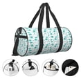 thumbnail image 5 of Xecao Utensiles print Round Travel Duffel Bag is a foldable gym bag with an inner pocket, perfect for travel sports, 5 of 8