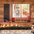 thumbnail image 3 of wall26 Canvas Print Wall Art Window View Winter Frost Santa Claus Celebrations &amp; Holidays Decorative Illustration Modern Art Scenic Colorful Warm for Living Room, Bedroom, Office - 16"x24&qu, 3 of 5