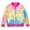 Hot Pink, variant on Girls Sequin Jacket Sparkly Gradient Zip-Up Long Sleeve Bomber Coat Fall Casual Outerwear
