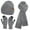 Black, variant on FZ FANTASTIC ZONE Womens Winter Warm Fuzzy Beanie Hat Touchscreen Gloves Long Neck Scarf Knit Set with Fluffy Skull Cap Gifts for Women