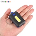 thumbnail image 4 of Uxcell COB Keychain Flashlight, 5 Pack Portable Mini LED Key Tough with 3 Light Modes Black Green, 4 of 6