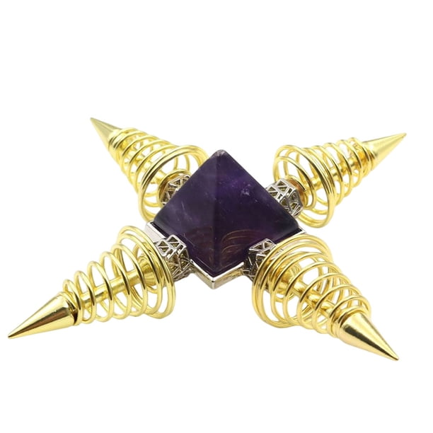 Colgante masculino primavera Toystoory cono energía joyería piedra encanto Collar Amatista
