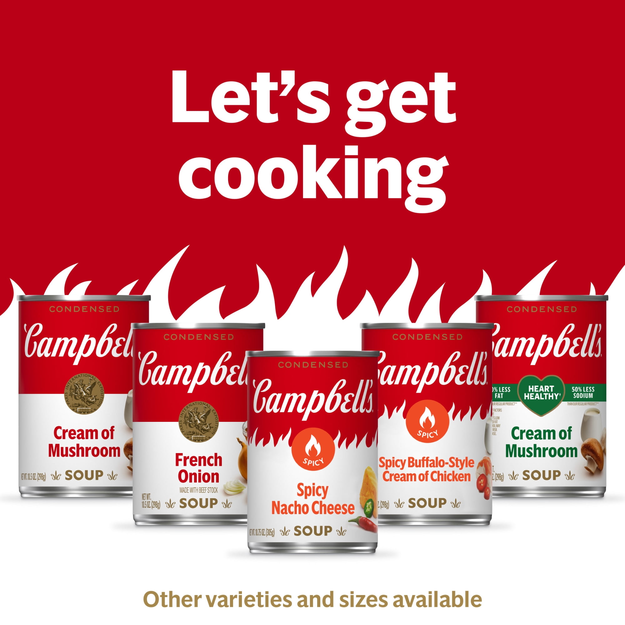 (12 pack) Campbell's Condensed Spicy Buffalo-Style Cream of Chicken Soup, 10.5 oz Can