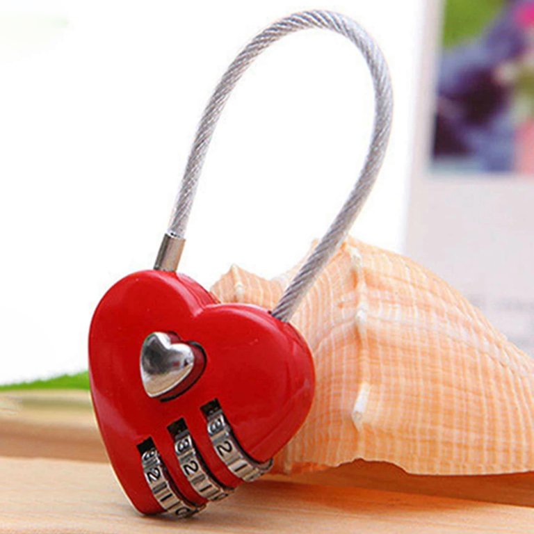 063U Combination Lock Waterproof Resettable Zinc Alloy Love Heart